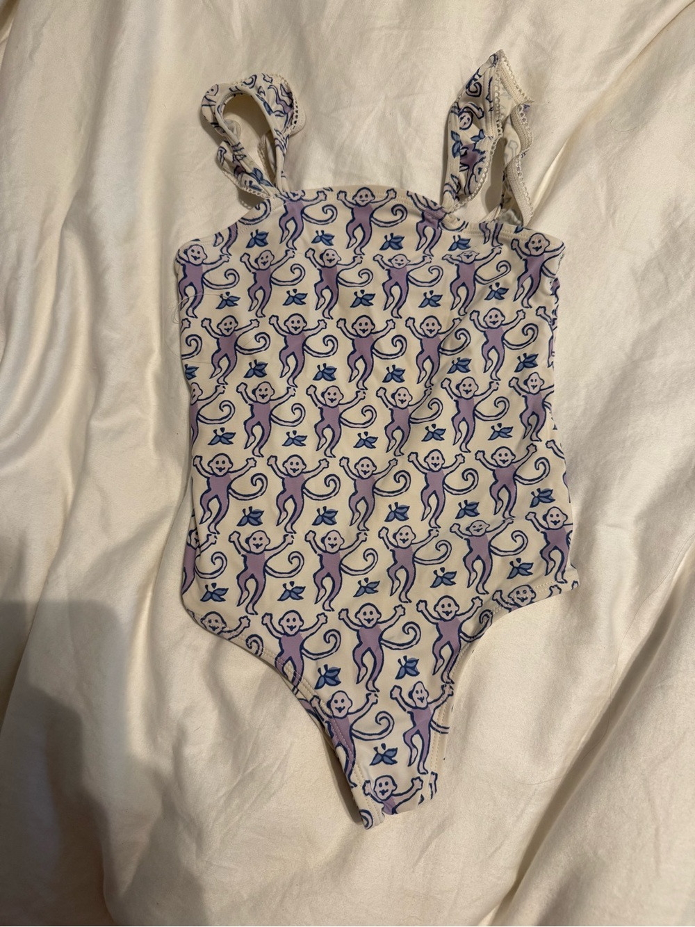 Roller Rabbit Purple Monkey Print One-Piece Swimsuit
